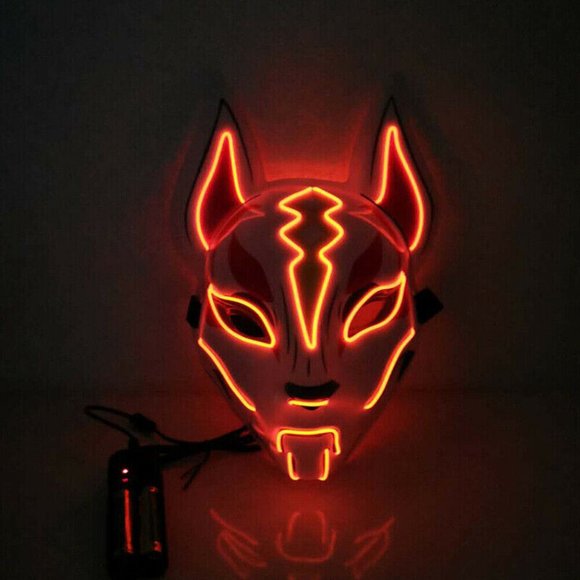Clubbing Rave Party Light Up Scary LED Mask Costume Cosplay - Picture 1 of 8